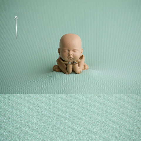 Newborn Fabric Backdrop -  Maddy - Mint (Flawed as per image)