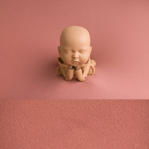 Newborn Fabric Backdrop -  Ayden Sueded Jersey - Dusky Rose