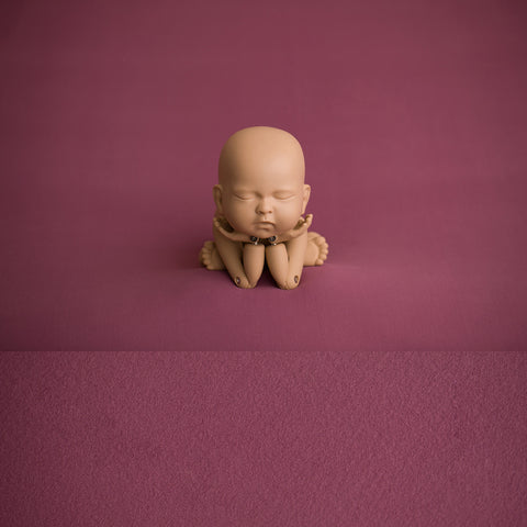 Newborn Fabric Backdrop -  Ayden Sueded Jersey - Mulberry