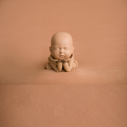 Newborn Fabric Backdrop -  Ayden Sueded Jersey - Tan