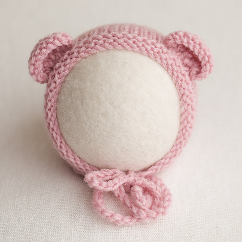 Newborn Knitted Bonnet - Sherbert (106)