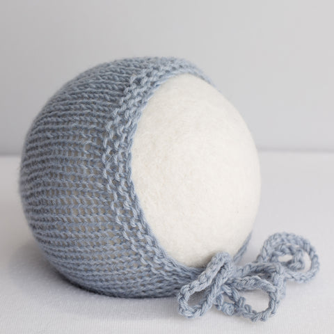 Newborn Knit Bonnet: Fog Mix