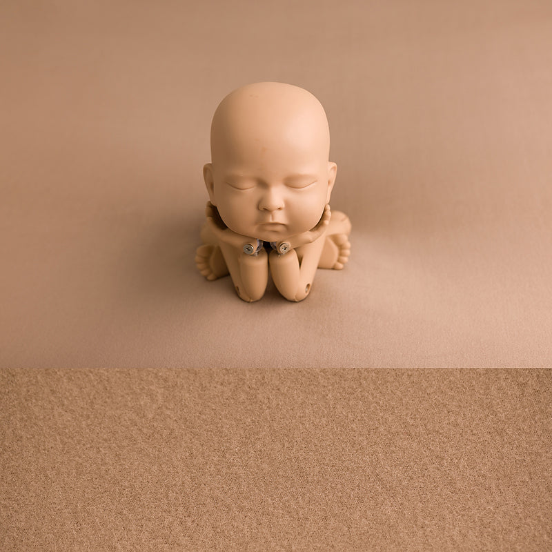 Newborn Fabric Backdrop -  Ayden Sueded Jersey - Fudge