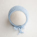 Newborn Knitted Bonnet - Faded Denim