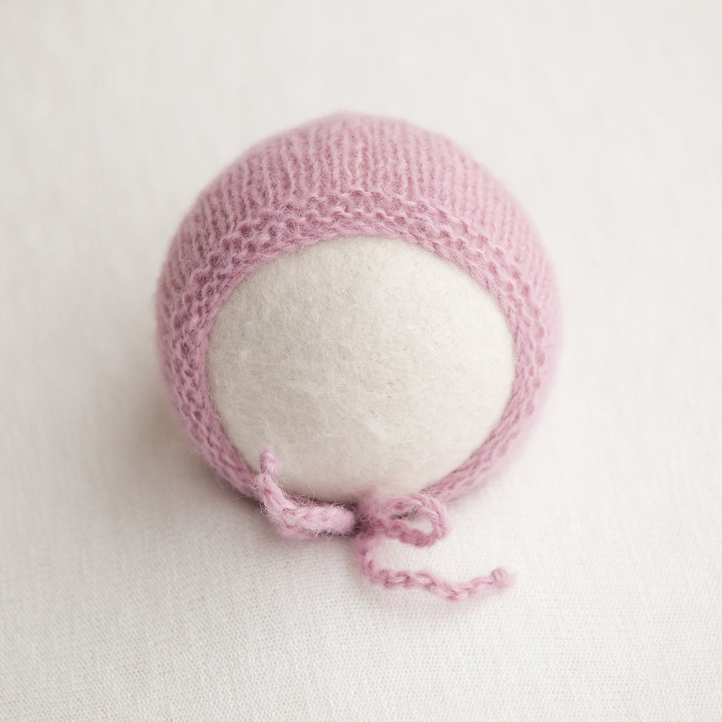 Newborn Knitted Bonnet - Hyacinth