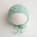 Newborn Knitted Bonnet - Mint 2342