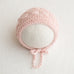 Newborn Knitted Bonnet - Pink Powder 472