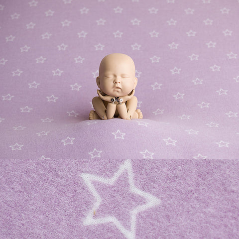 Newborn Fabric Backdrop and Wrap -  Stars - Lilac