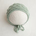 Newborn Knitted Bonnet - Sage