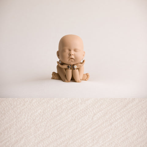 Newborn Fabric Backdrop - Tatum - Ivory