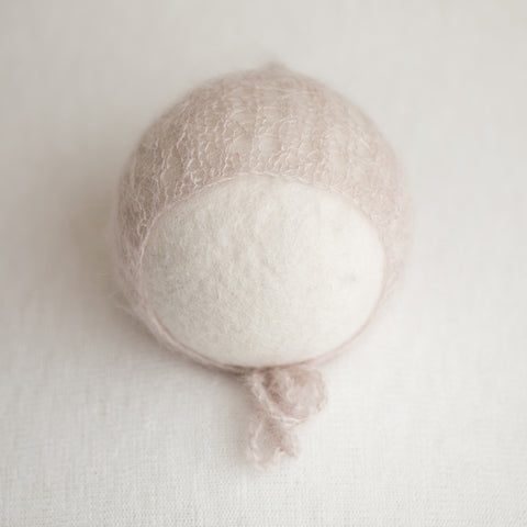 Newborn Kid Silk Bonnet - Pearl